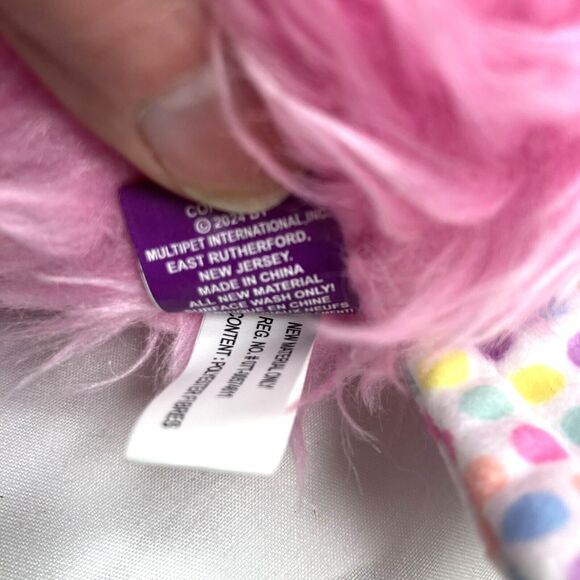 Multipet Duckworth Dog Toy Squeaker Soft Plush Toss Fetch Cuddle Pink 11" L - Picture 10 of 16